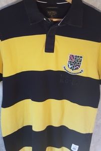 Vintage nautica polo stripes, huge back graphic